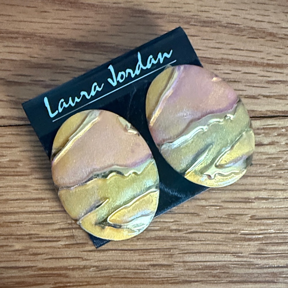 Orange and Gold Earrings